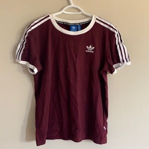 Burgundy Adidas T-Shirt